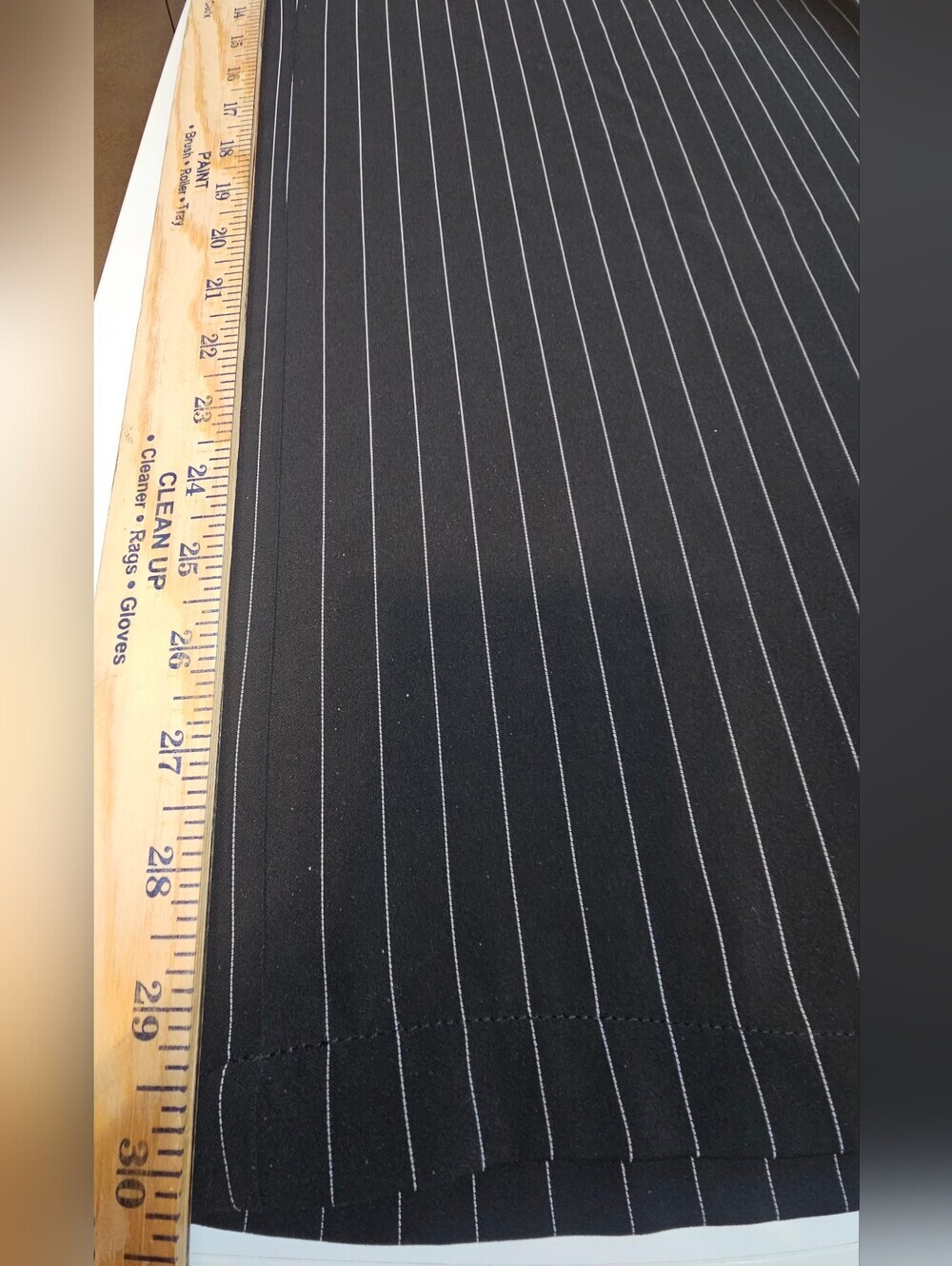 Women's Black Pinstripe Pants 1x - Picture 6 of 8